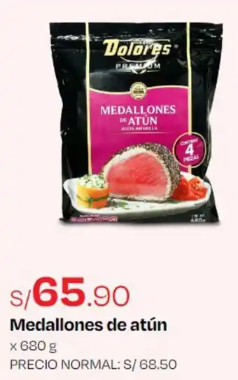 Wong Medallones de atún x 680g oferta
