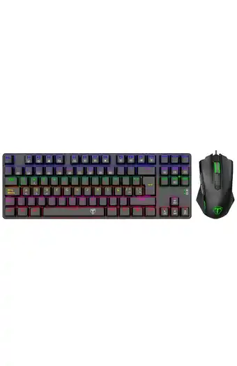 Tiendas EFE Kit gamer t-dagger teclado bora negro+ mouse brigadier oferta