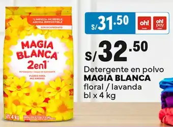 Plaza Vea Detergente en polvo MAGIA BLANCA floral / lavanda bl x 4kg oferta