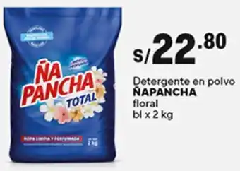 Plaza Vea Detergente en polvo NAPANCHA floral bl x 2kg oferta