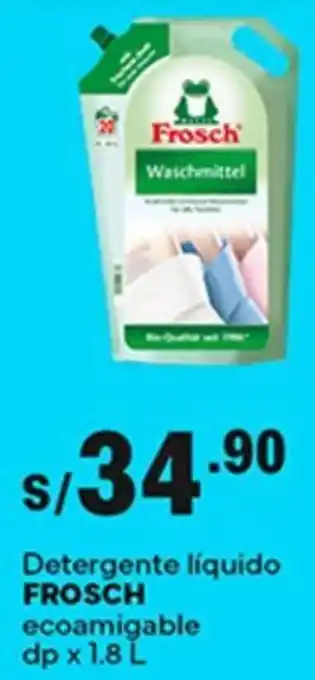 Plaza Vea Detergente líquido FROSCH ecoamigable dp x 1.8L oferta