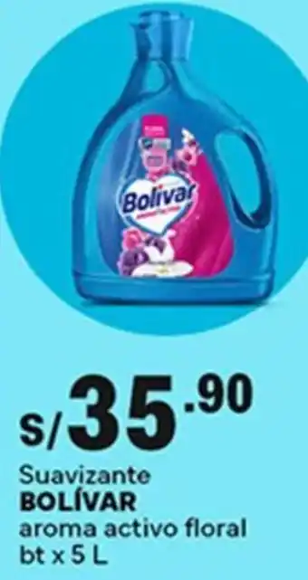 Plaza Vea Suavizante BOLÍVAR aroma activo floral bt x 5L oferta