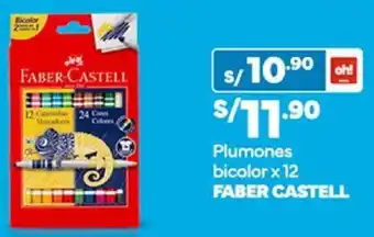 Plaza Vea Plumones bicolor x 12 FABER CASTELL oferta