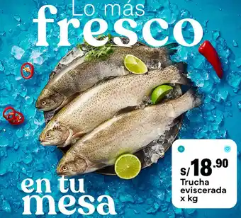 Plaza Vea Trucha eviscerada x kg oferta