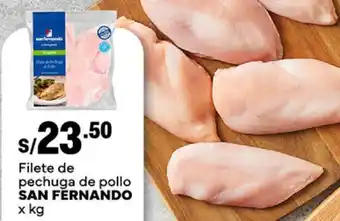 Plaza Vea Filete de pechuga de pollo SAN FERNANDO x kg oferta
