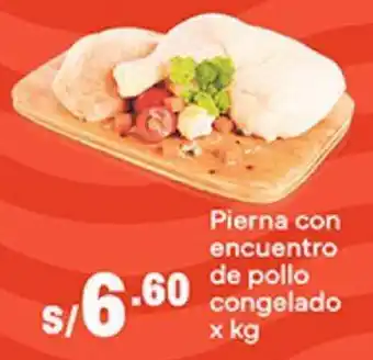 Plaza Vea Pierna con encuentro de pollo congelado x kg oferta