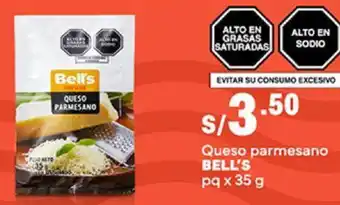 Plaza Vea Queso parmesano BELL'S pq x 35g oferta