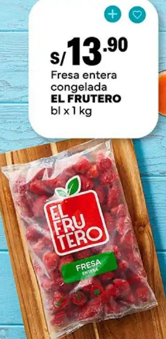 Plaza Vea Fresa entera congelada EL FRUTERO bl x 1kg oferta