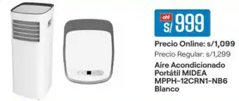 Promart Aire Acondicionado Portátil MIDEA MPPH-12CRN1-NB6 oferta