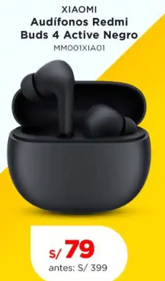 La Curacao XIAOMI Audífonos Redmi Buds 4 Active Negro MM001XIA01 oferta