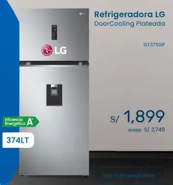 Tiendas EFE Refrigeradora LG DoorCooling Plateada oferta