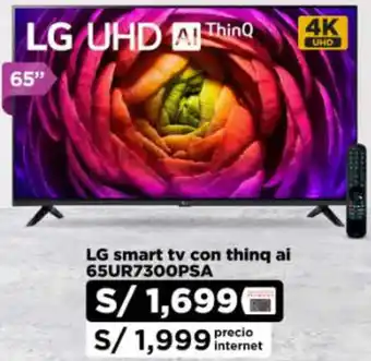 Ripley LG smart tv con thing ai 65UR7300PSA oferta