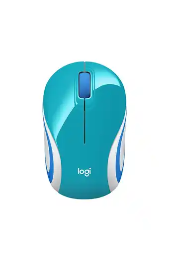 Tiendas EFE Mouse logitech inalámbrico m187 celeste oferta