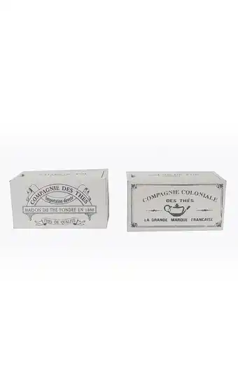 Tiendas EFE Caja de té vintage 13x7cm oferta