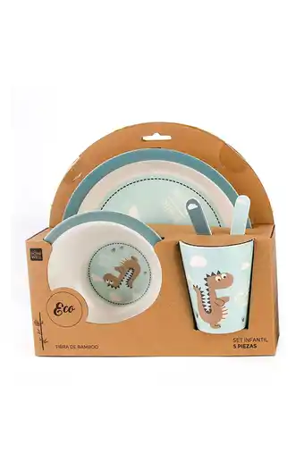 Tiendas EFE Set infantil melamina dinosaurio oferta