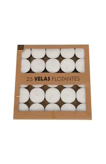 Tiendas EFE Set de 25 velas flotantes blancas oferta
