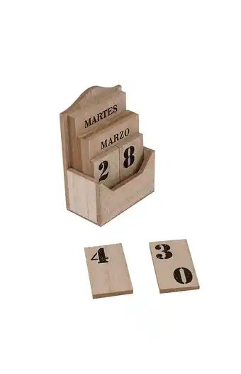 Tiendas EFE Calendario de madera 5.5x10x15cm oferta