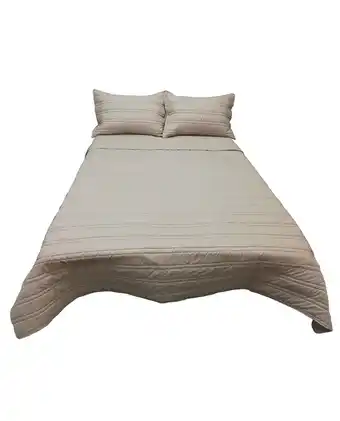Tiendas EFE Edredón free home beige con funda sham - queen oferta