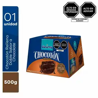 Tottus Paneton chocoton relleno doble oferta