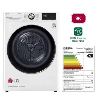 Tottus Secadora carga frontal 9kg blanca con ecohybrid df9wvc2s6 oferta
