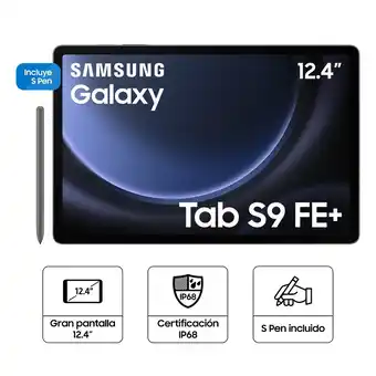 Tiendas EFE Tablet samsung s9fe+ 12.4" 8gb 128gb sm-x610nzadpeo grafito oferta