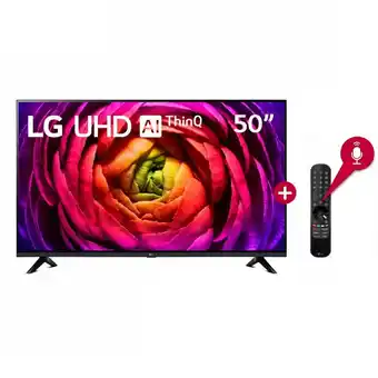 Tiendas EFE Tv lg 50 led smart tv uhd 4k con thinq ai 50ur7300psa + magic remote oferta