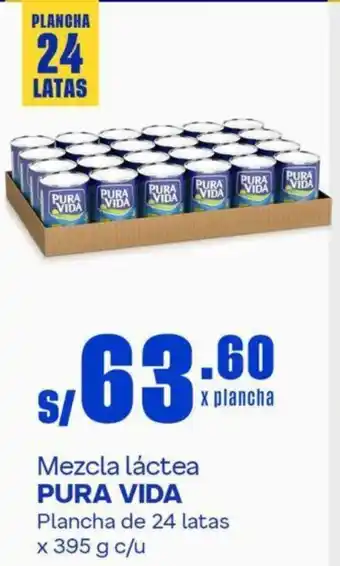 Makro Mezcla láctea PURA VIDA Plancha de 24 latas x 395g oferta