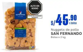 Makro Nuggets de pollo SAN FERNANDO Bolsa x 2kg oferta