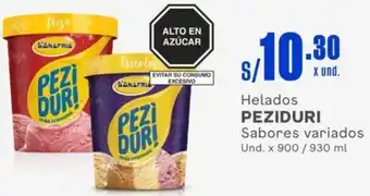 Makro Helados PEZIDURI Sabores variados Und. x 900 / 930ml oferta