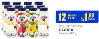 Makro Yogurt bebible GLORIA 12 Botellas x 180g oferta
