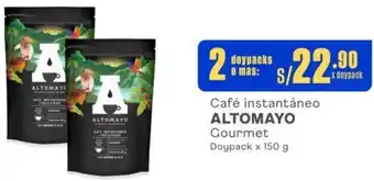Makro Café instantáneo ALTOMAYO Gourmet 2 Doypacks x 150g oferta