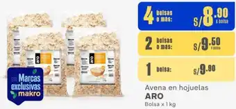 Makro Avena en hojuelas ARO 4 Bolsas x 1kg oferta