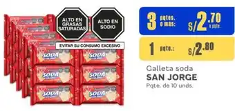 Makro Galleta soda SAN JORGE 3 Pqtes de 10 unds oferta