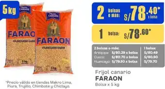 Makro Frijol canario FARAON 2 Bolsas x 5kg oferta