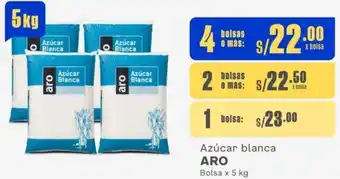Makro Azúcar blanca ARO 4 Bolsas x 5kg oferta
