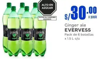Makro Ginger ale EVERVESS Pack de 6 botellas x 1.5L oferta