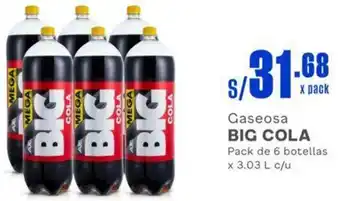 Makro Gaseosa BIG COLA Pack de 6 botellas x 3.03L oferta