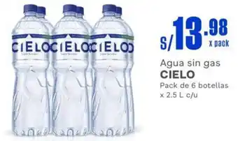 Makro Agua sin gas CIELO Pack de 6 botellas x 2.5L oferta