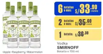 Makro Vodka SMIRNOFF 6 Botellas x 700ml oferta