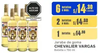 Makro Jarabe de goma CHEVALIER VARGAS 6 Botellas x 750ml oferta