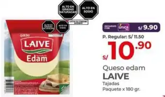 Vega Queso edam LAIVE Tajadas Paquete x 180gr oferta