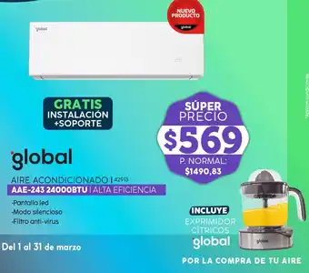 Marcimex AIRE ACONDICIONADO AAE-243 24000BTU oferta