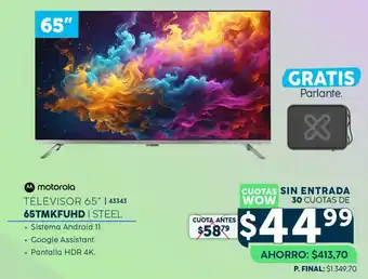 Marcimex motorola TELEVISOR 65" /43343 65TMKFUHD /STEEL oferta