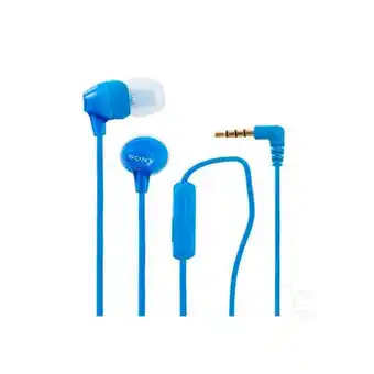 Tiendas EFE Audífonos sony ex15ap 9mm con micrófono azul oferta