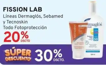 Mifarma FISSION LAB Líneas Dermaglós, Sebamed y Tecnoskin Todo Fotoprotección oferta