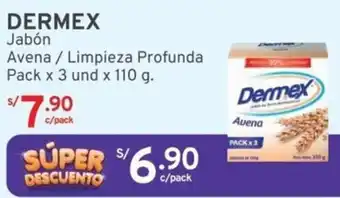 Mifarma DERMEX Jabón Avena / Limpieza Profunda Pack x 3 und x 110g oferta