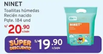 Mifarma NINET Toallitas húmedas Recién nacido Pqte. 184 und oferta