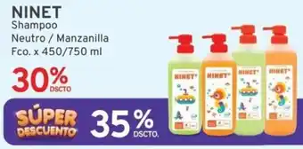 Mifarma NINET Shampoo Neutro / Manzanilla Fco. x 450/750ml oferta