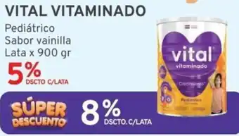 Mifarma VITAL VITAMINADO Pediátrico Sabor vainilla Lata x 900gr oferta