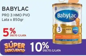 Mifarma BABYLAC PRO 3 HMO PVO Lata x 850gr oferta